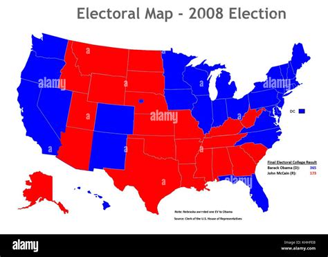 2008 election map (30254980034 Stock Photo - Alamy