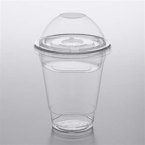 Choice 12 oz. Clear Plastic Cold Cup with 4 oz. Insert and PET Dome and ...