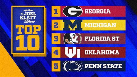 2023 college football top 10 rankings: Joel Klatt’s top 10 teams after ...