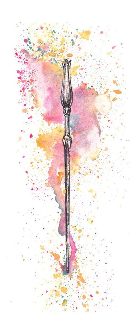 Luna Lovegood Wand Art Print | Wand tattoo, Harry potter wallpaper, Harry potter drawings