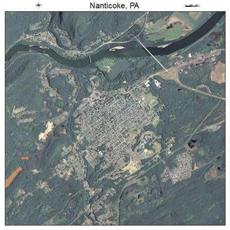 Aerial Photography Map of Nanticoke, PA Pennsylvania