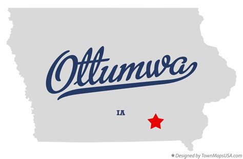 Map of Ottumwa, IA, Iowa