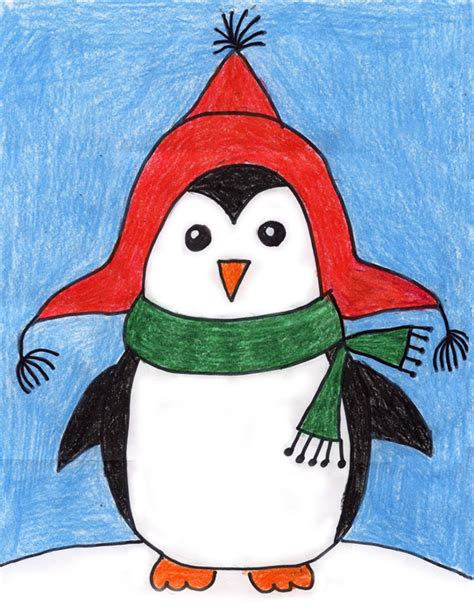 Penguin Drawing For Kids Easy Step By Step - bmp-leg