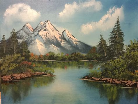 Mountain Reflections. Painting #4. Bob Ross Painting Binge Continues ...