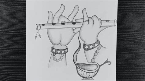 Krishna Drawing, Lord Krishna, Flute, Pencil Drawings, Save, Quick, Flutes, Tin Whistle, Pencil Art