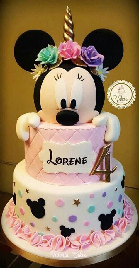 Pin by Pinner on Happy Birthday Cards | Minnie mouse birthday cakes, Minnie cake, Mickey cakes