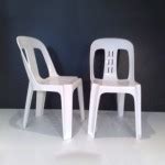 White Plastic Moulded Chairs