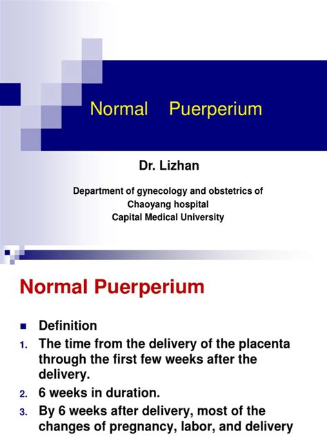 17 Normal Puerperium | Postpartum Period | Childbirth | Free 30-day ...