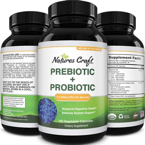 Prebiotics and Probiotics Gut Health Supplement - Acidophilus Probiotic Capsules Colon Cleanser ...