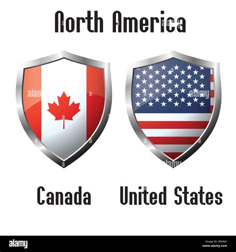 Canada and USA flag icons theme, vector Stock Vector Image & Art - Alamy