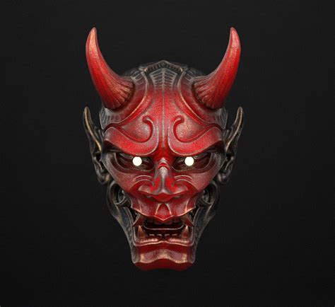 Hannya Mask, on ArtStation at https://www.artstation.com/artwork/Kr6mVW ...