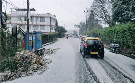 Pics: White Pre-Christmas As Hailstorm Hits Meghalaya's Shillong