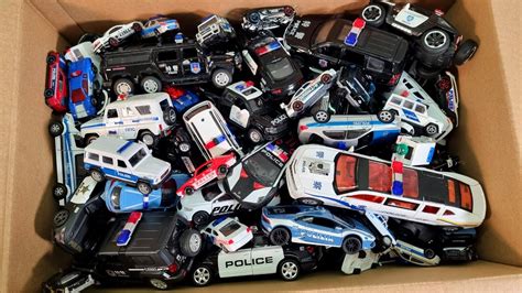 Box Full Of Police Car Diecast Cars Large collection of police diecast ...