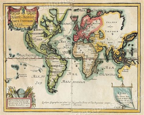 $9.31 - World Map 1705 Vintage Style Decorative Historical Map - 16X20 #ebay #Collectibles