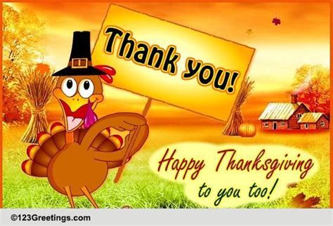 Thanksgiving Thank You Cards, Free Thanksgiving Thank You Wishes | 123 ...