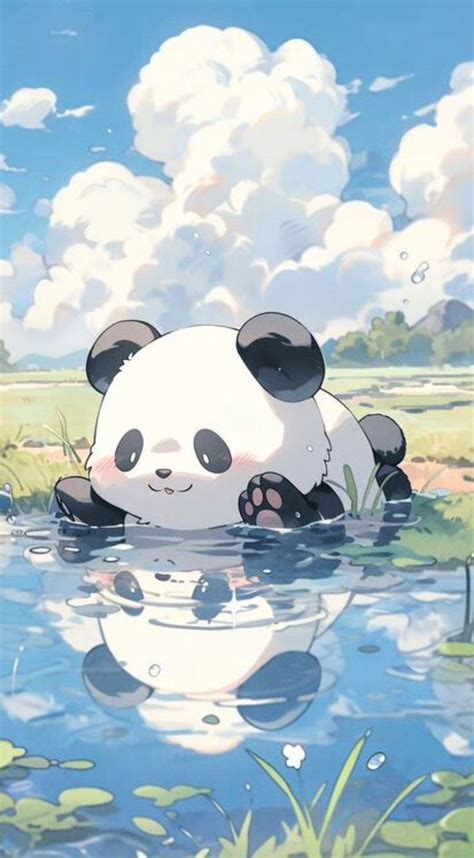 Cute Panda illustration | Panda bears wallpaper, Cute animal drawings ...