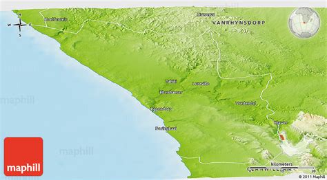 Physical Panoramic Map of VREDENDAL