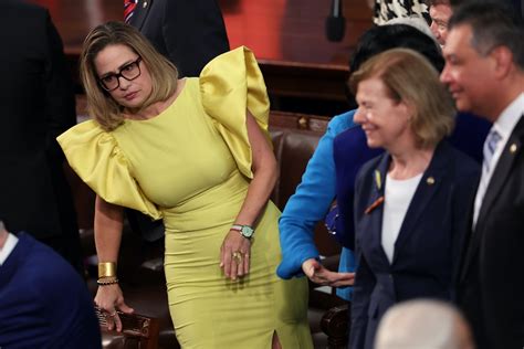 Krysten Sinema Pops in Yellow Dress at State of the Union Address ...