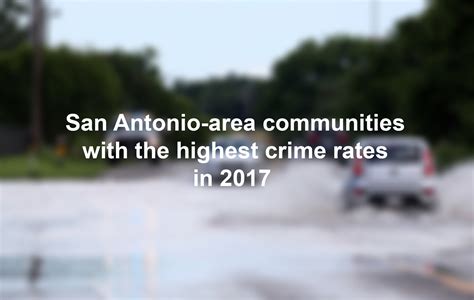 San Antonio-area communities with the highest violent crime rates in 2017