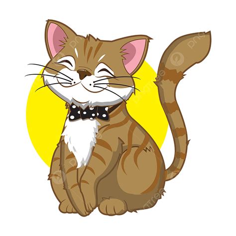 Brown Cat Vector Design Images, Cute Brown Cat Cartoon, Cat Clipart, Animal, Icon PNG Image For ...