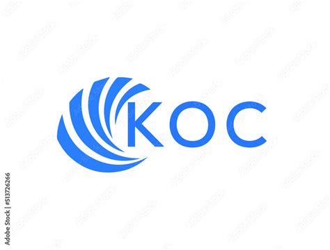 KOC Flat accounting logo design on white background. KOC creative initials Growth graph letter ...