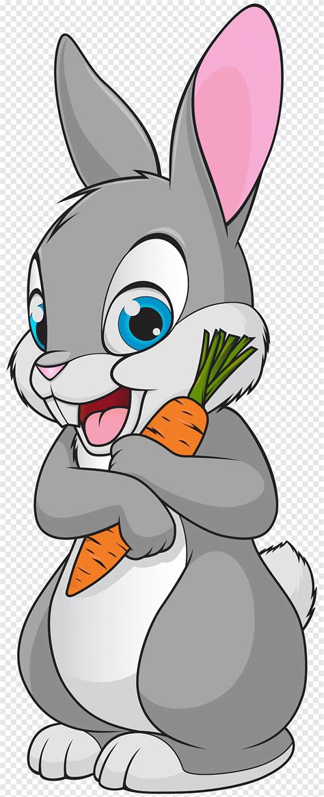 Bugs Bunny Rabbit Cartoon, Cute Bunny Cartoon, bunny holding carrots, mammal, vertebrate png ...