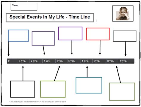 My Life - Time Line Template | K-5 Computer Lab Technology Lesson Plans