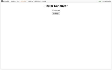 Horror Generator