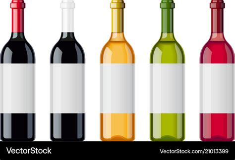 Set of wine bottles Royalty Free Vector Image - VectorStock