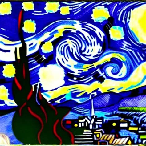 starry night as painted by pablo picasso | Stable Diffusion | OpenArt