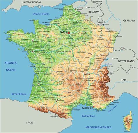 France - Carte géographique ≡ Voyage - Carte - Plan