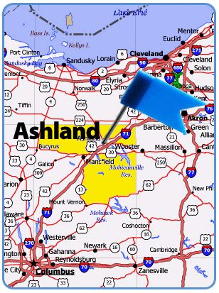 Map Of Ashland Ohio - Real Map Of Earth