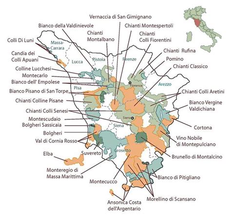 Map of Tuscany - Wine Map and Resources