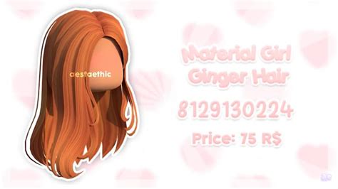 Pin by Meli on hair | Ginger hair, Roblox codes, Bloxburg decal codes