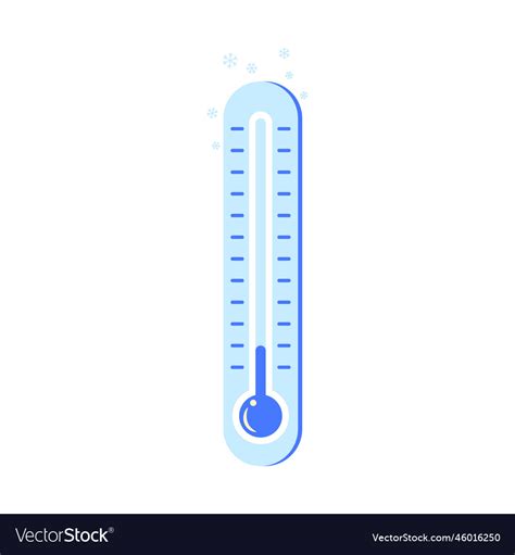 Cartoon color thermometer cold temperature sign Vector Image