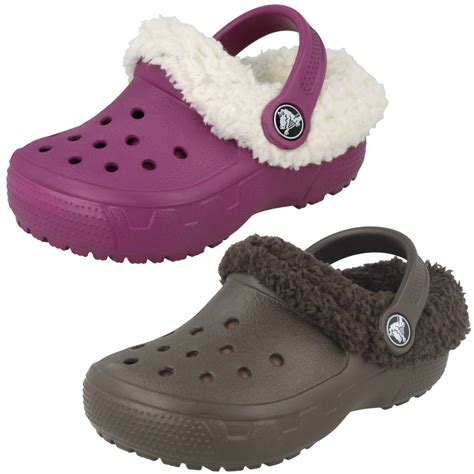 Girls Crocs Slingback Winter Mammoth Evo Clog Kids