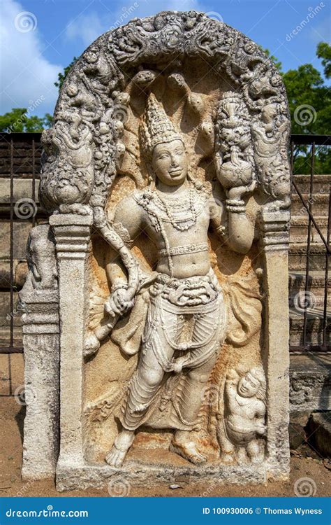 A Famous Guardstone At The Ratnaprasada Ancient Ruins At Anuradhapura ...