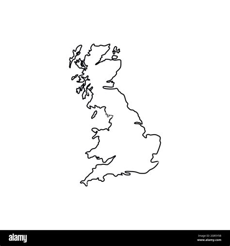 Map of Great Britain icon, outline style Stock Vector Image & Art - Alamy