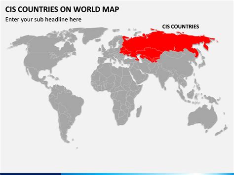 PowerPoint CIS Countries on World Map