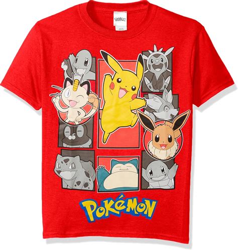 Amazon.com: Pokemon Boys' Pokemon Group Short Sleeve Tee: Clothing