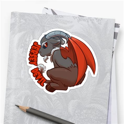 "Cryptid: Jersey Devil" Sticker by melodiesofart | Redbubble