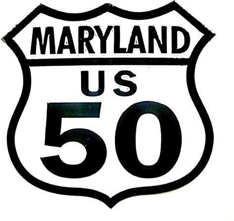 Route 50 Maryland Road Sign Fridge Magnet