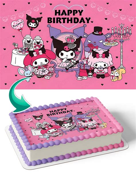 My Melody and Kuromi Edible Cake Toppers – Ediblecakeimage