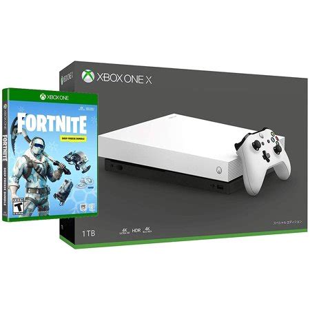 Microsoft Xbox One X White Special Edition Fortnite Frostbite Bouns ...