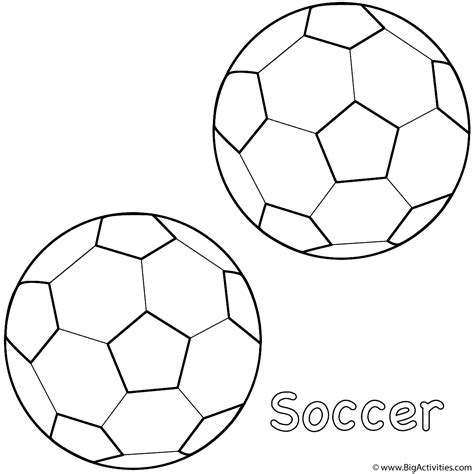 Soccer Balls - Coloring Page (Sports)