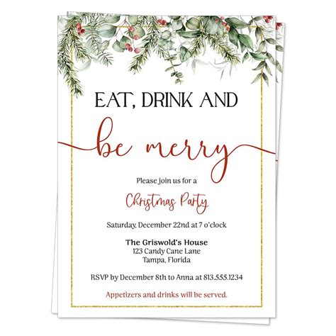 Work Holiday Party Invitation Template