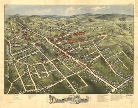 Historic Map - Danbury, CT - 1875 | World Maps Online