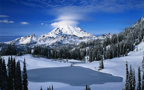 Fondos de Pantalla Cielo Montañas Invierno Fotografía De Paisaje Nieve árboles Naturaleza ...