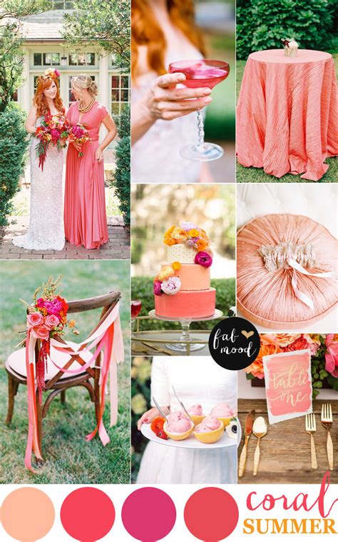 coral wedding color combos | color schemes for summer