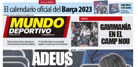 Portada de Mundo Deportivo del martes 3 de enero de 2022